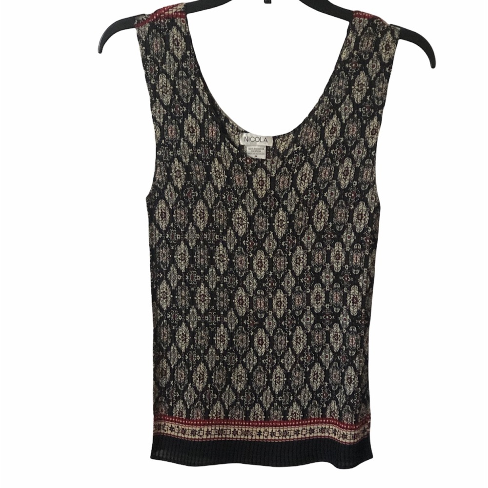 Nicola women crinkled crepe sleeveless top Size M